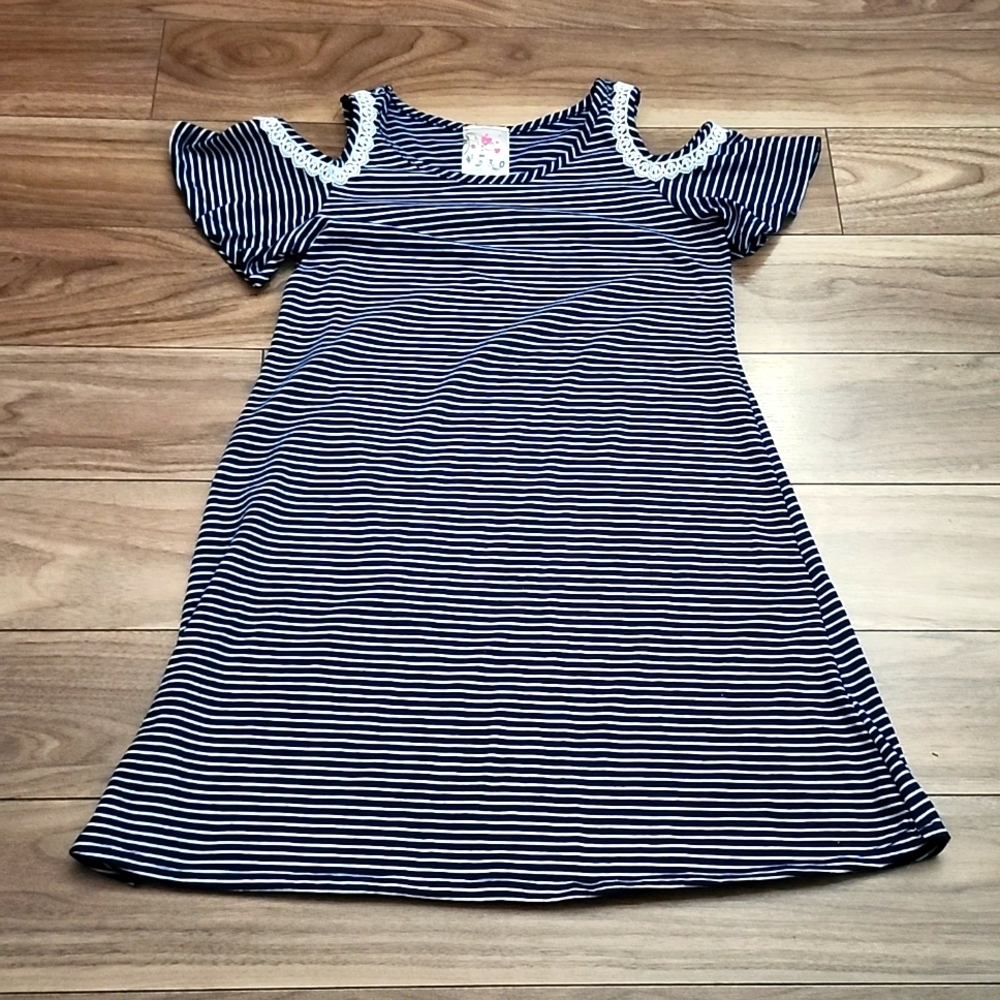 🔥Cute Girl Dress blue stripes By Jenna & Jesse